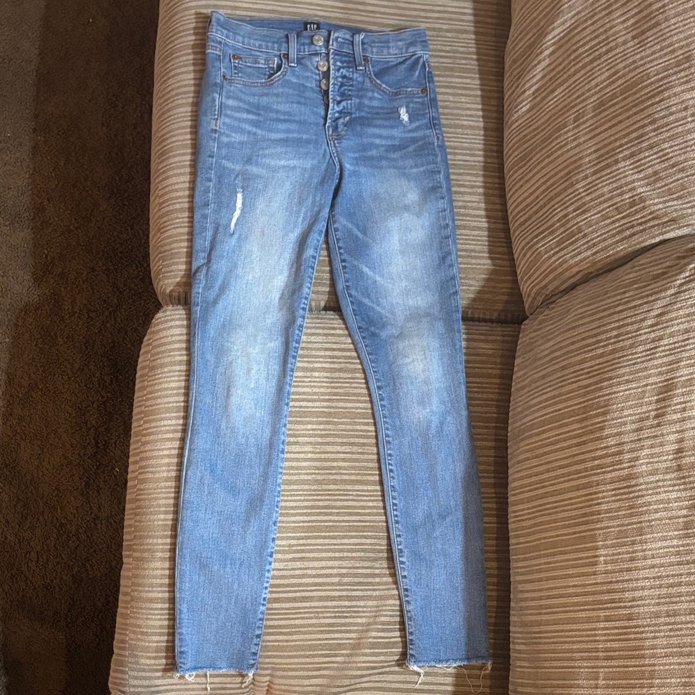 GAP Women's Skinny Jeans in Light Blue